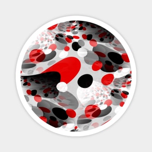 Stir Crazy - Abstract - Red, Gray, Black, White Magnet